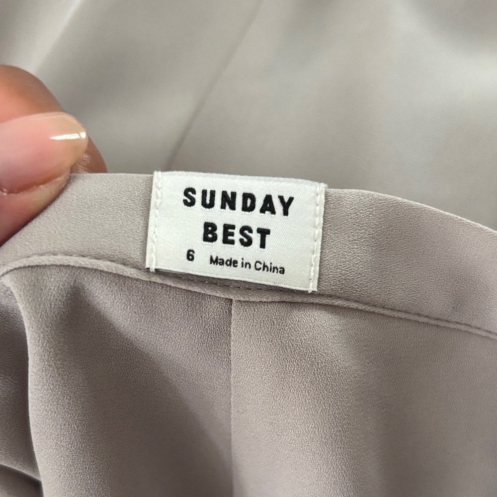 Sunday Best (Aritzia) Light Gray wrap dress